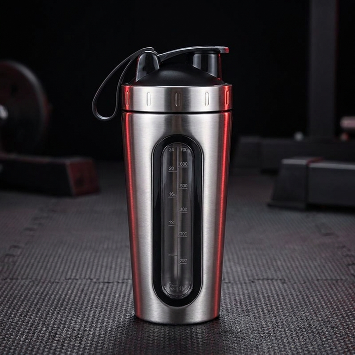 PHYSIOATHLETX Stainless Steel Shaker Bottle 700ml - Silver