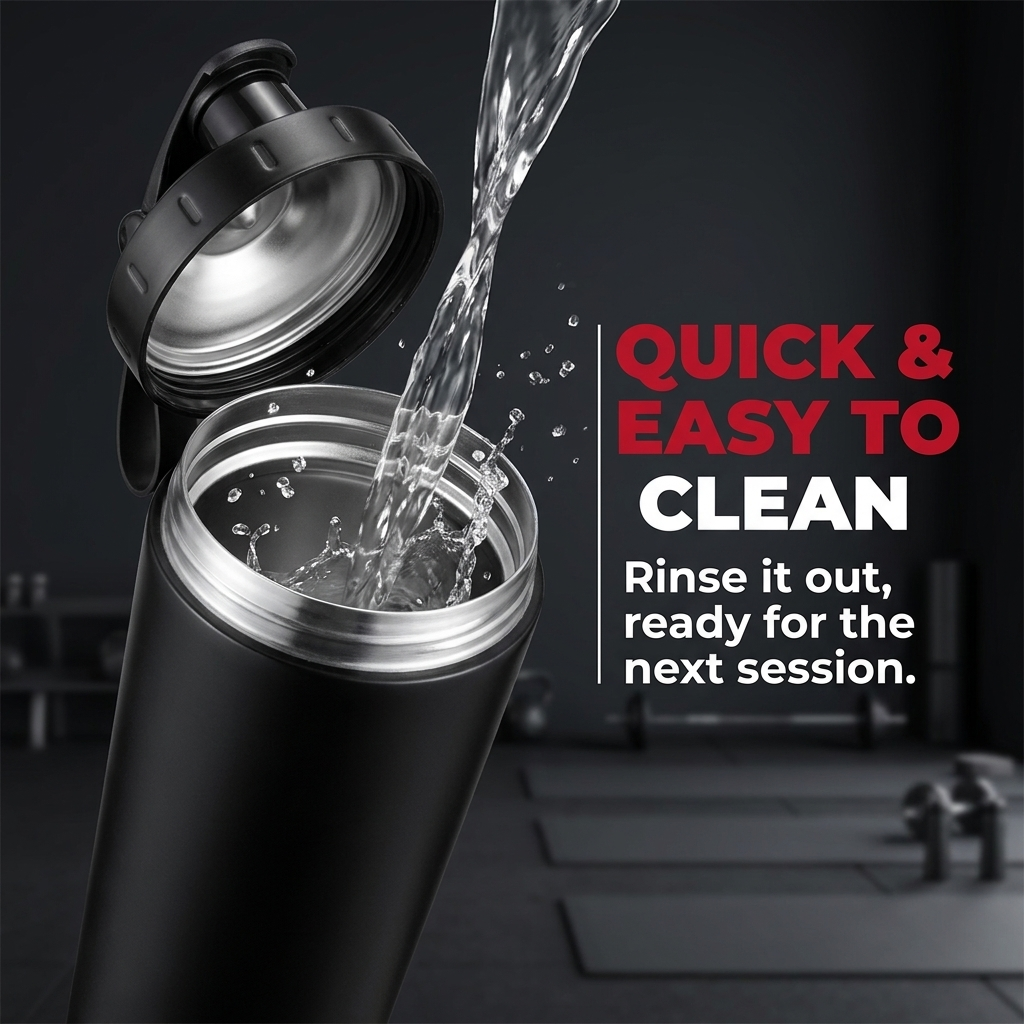 PHYSIOATHLETX Stainless Steel Shaker Bottle 700ml - Quick Easy Clean