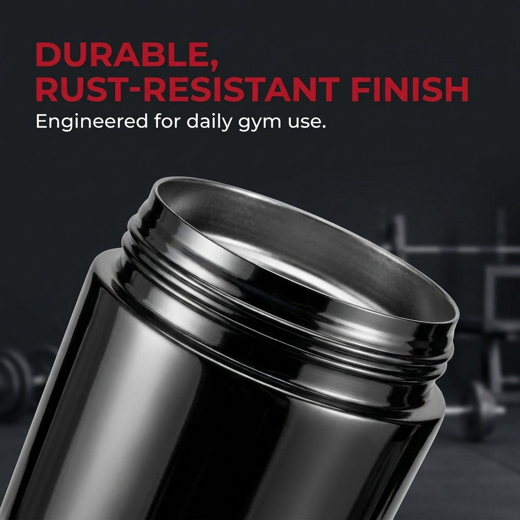 PHYSIOATHLETX Stainless Steel Shaker Bottle 700ml - Durable Rust-Resistant Finish