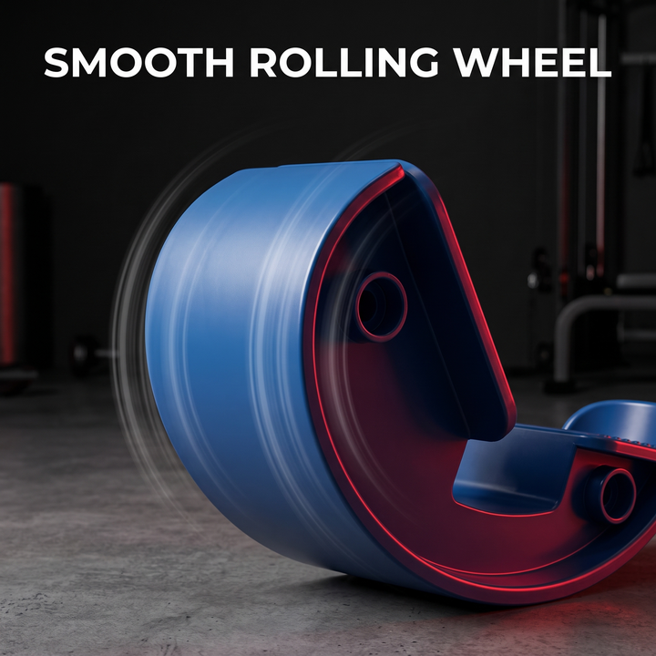 Blue stretching wheel calf stretcher, smooth rolling wheel macro