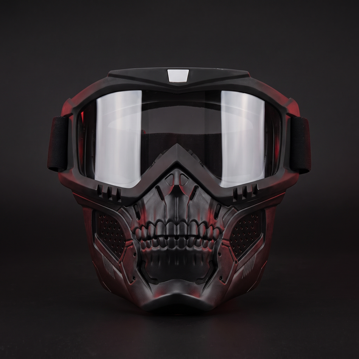 Tactical Goggles with Skull Face Mask - Clear Lens Variant