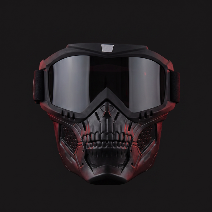 Tactical Goggles with Skull Face Mask - Gray Tinted Lens Variant