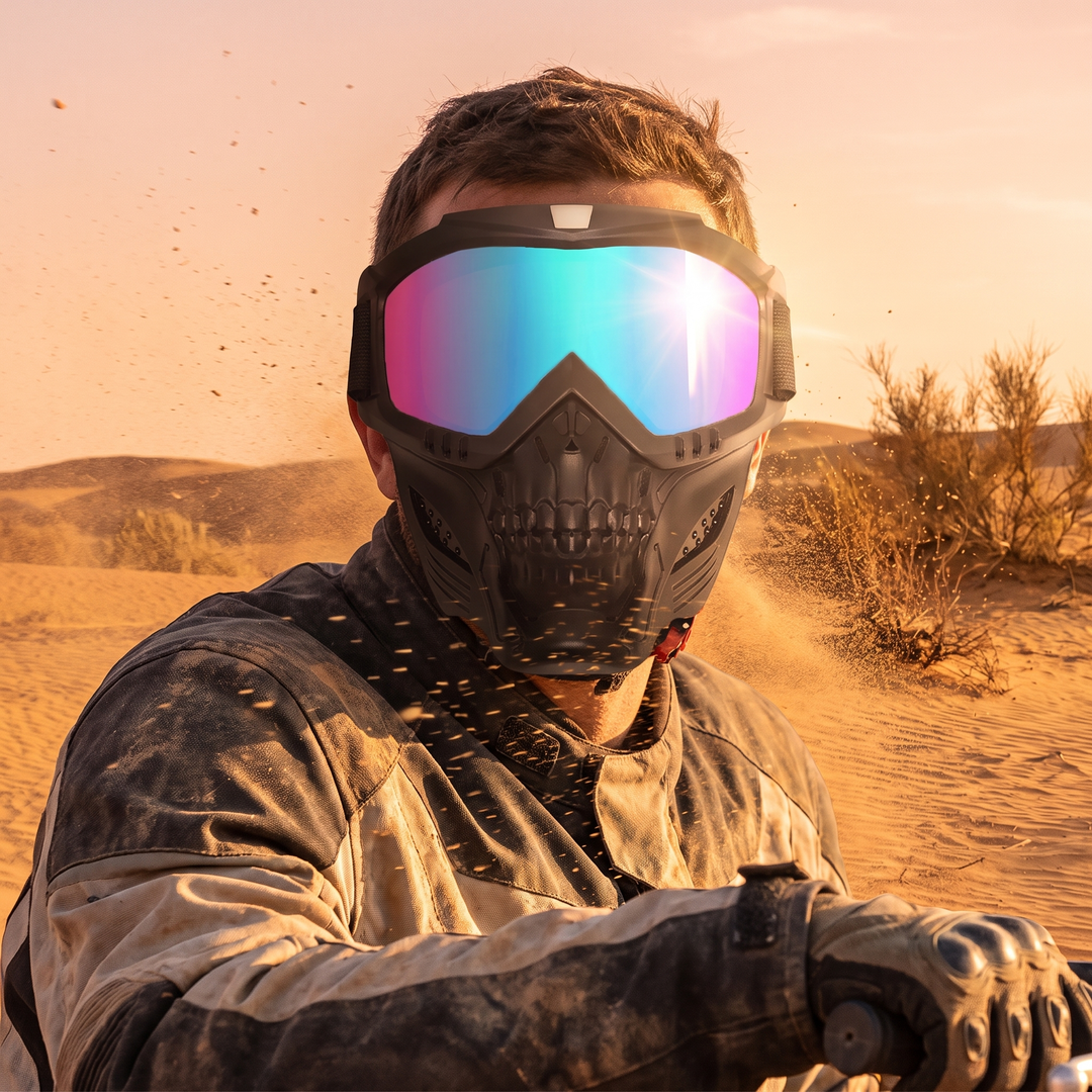 Tactical Goggles with Skull Face Mask - Off-Road Desert Riding