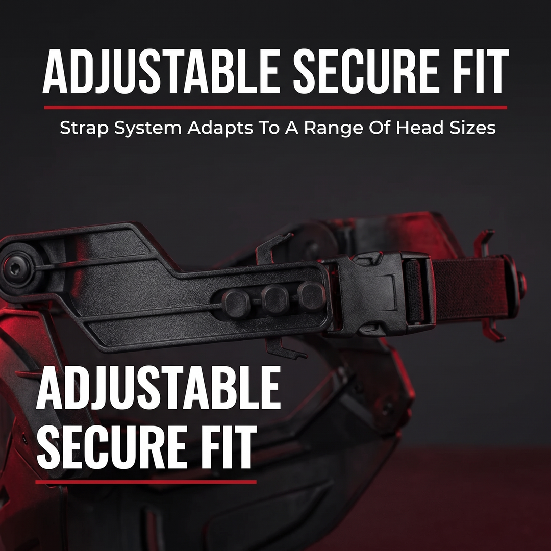 Tactical Half Face Mask - Adjustable Secure Strap Fit
