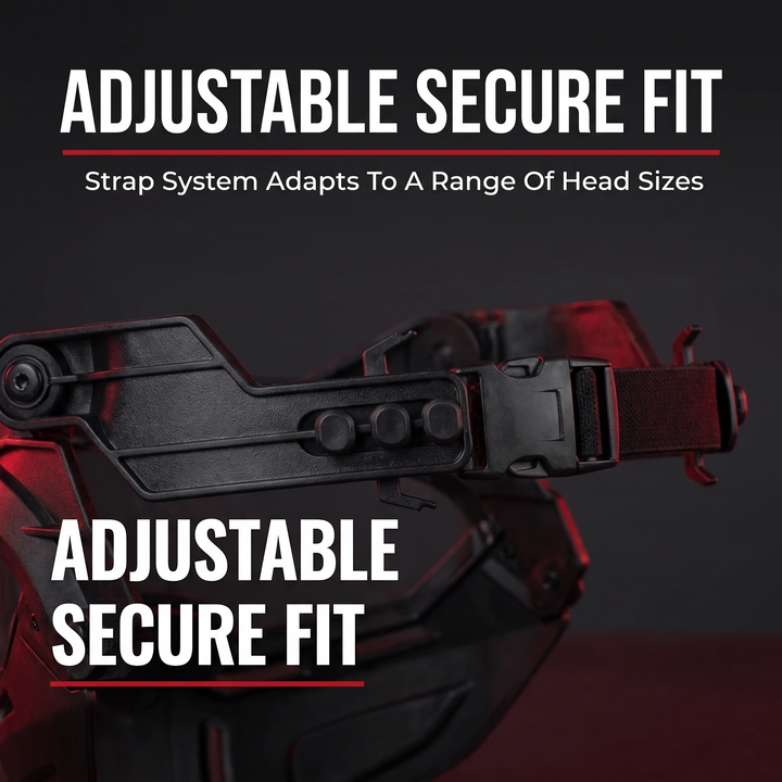 Tactical Half Face Mask - Adjustable Secure Strap Fit