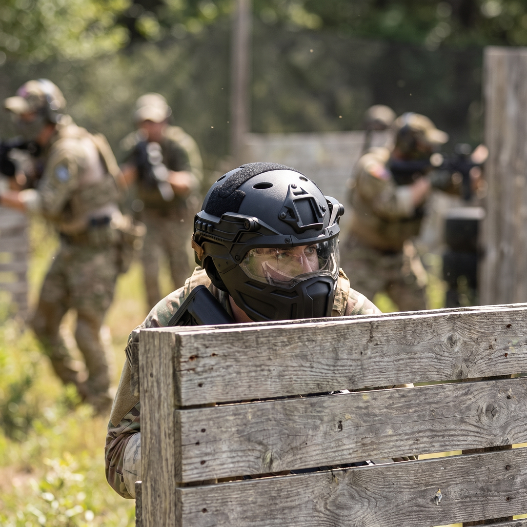 Tactical Half Face Mask with Flip Goggles - Airsoft Field Lifestyle
