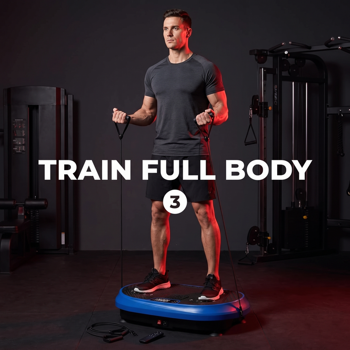 PHYSIOATHLETX vibration plate exercise machine - train full body, how to use step 3