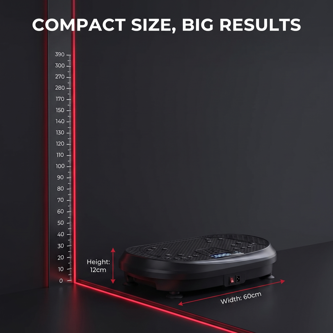 PHYSIOATHLETX vibration plate exercise machine - compact size comparison