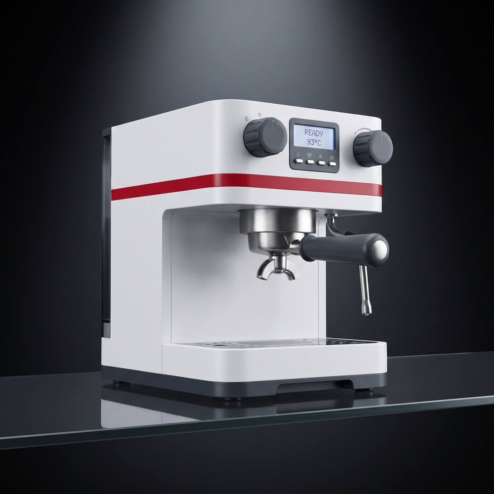 Portable Electric Espresso Coffee Maker - White - hero front 3/4 view