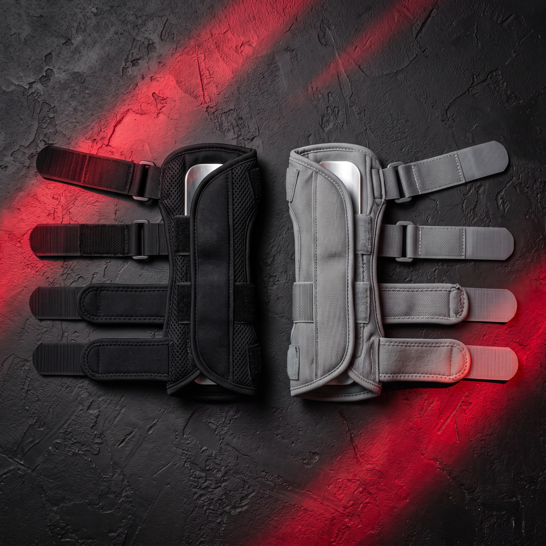 Adjustable Wrist Brace and Support Splint - Black and Grey Construction Detail