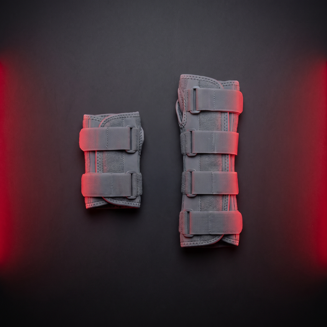 Adjustable Wrist Brace and Support Splint - Grey, S/M and L/XL Size Comparison