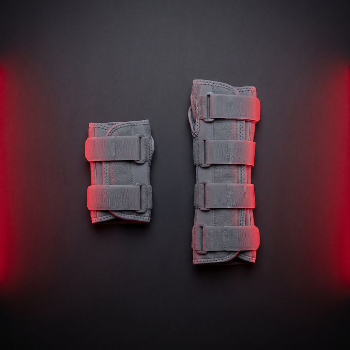 Adjustable Wrist Brace and Support Splint - Grey, S/M and L/XL Size Comparison