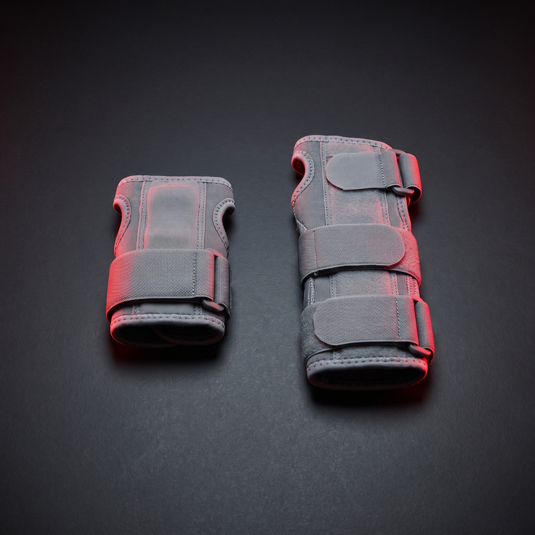 Adjustable Wrist Brace and Support Splint - Grey, S/M and L/XL Size Comparison