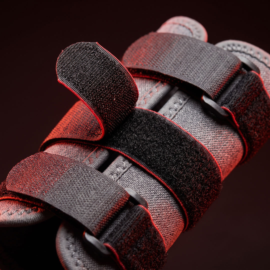 Adjustable Wrist Brace Strap Closure Detail - Grey