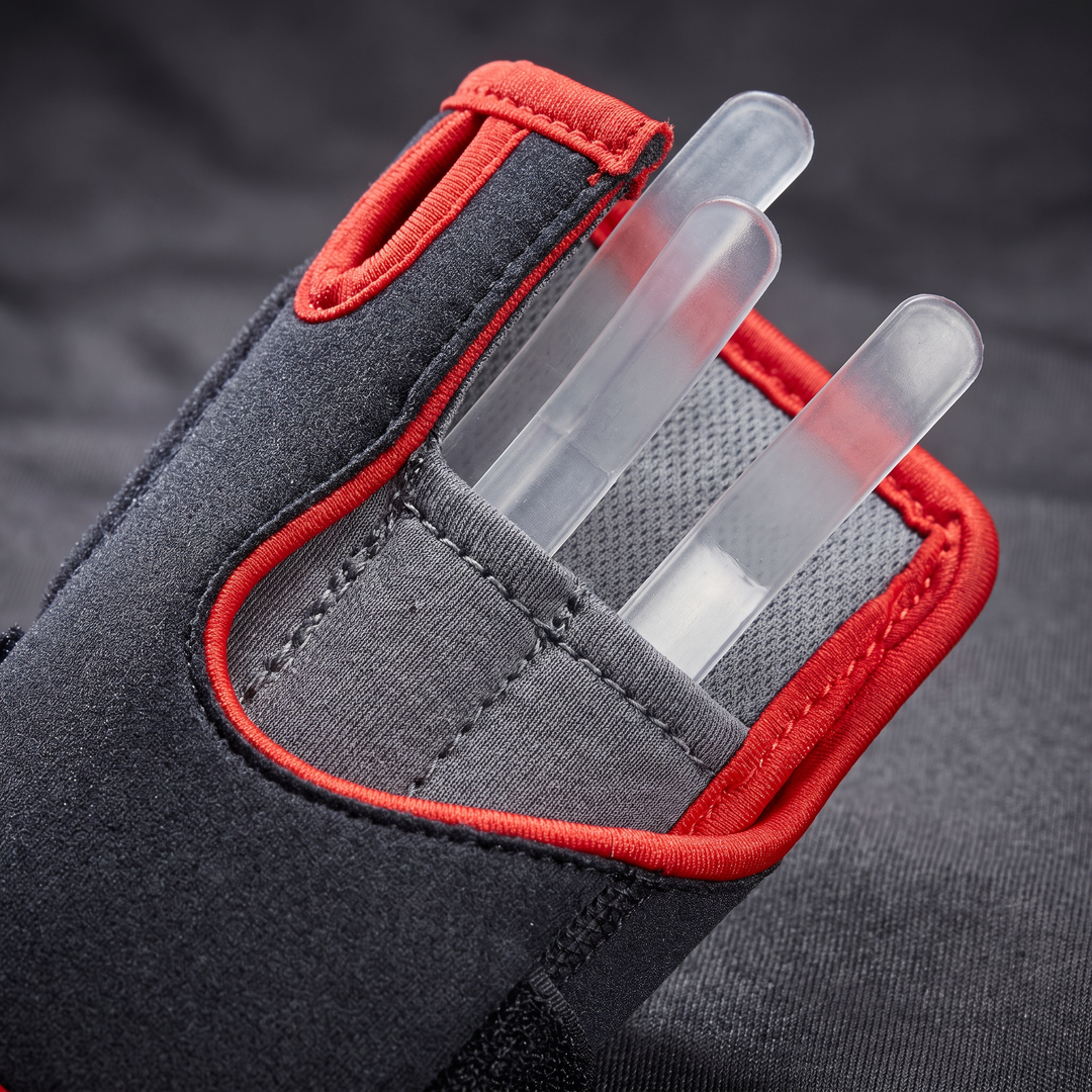 Close-up of internal support stays inside wrist support brace