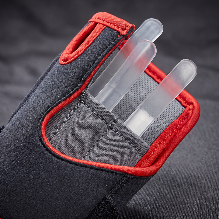Close-up of internal support stays inside wrist support brace